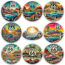 Retro Holzuntersetzer *Route 66 Cars* 8 Stck