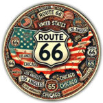 Retro Vintage Schild *Route 66*