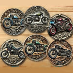 Retro Holzuntersetzer *Motorcycle* 6 Stck