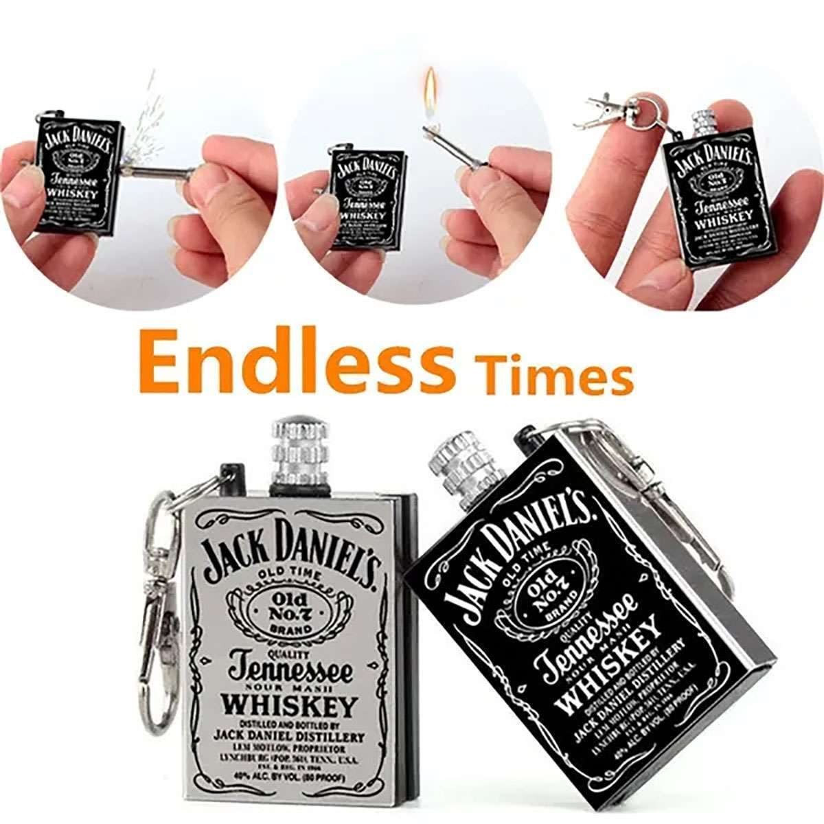 Endlos Streichholzschachtel Jack Daniels - Benzin Feuerzeug